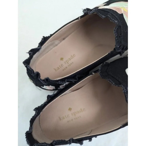 Kate Spade Floral Leonie Embroidered canvas slip on shoes women's size 9.5 - Picture 8 of 13